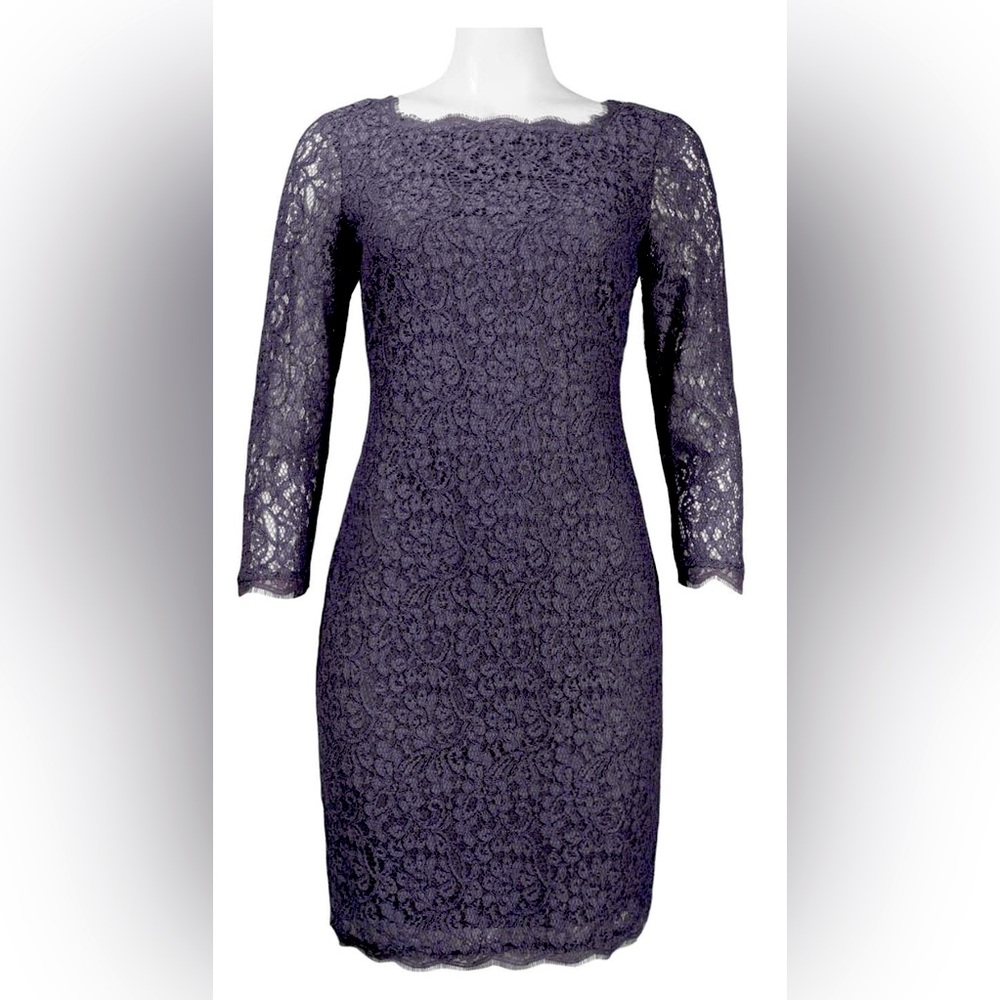 ADRIANNA PAPELL LONG SLEEVE BACK ZIPPER LACE SHEATH DRESS🔥🔥🔥🔥sz 16